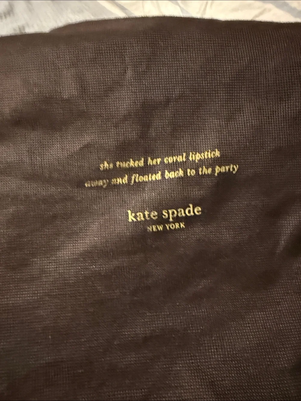 kate spade Black Leather Shoulder Bag with Bow Accent